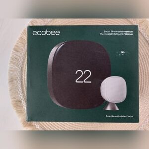 Ecobee Smart Thermostat Premium SmartSensor Included New/Open Box